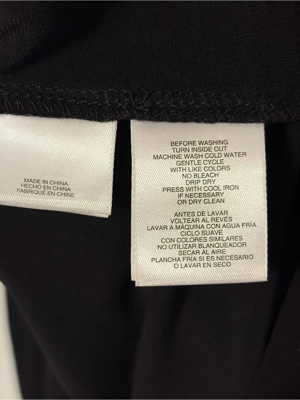 NWOT Anne Klein Half Zip Black Blouse with 2 Chest Pockets & Gold-Tone Insignia